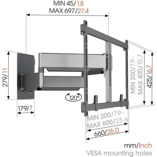 Vogel`s TV-Wandhalterung 55-100 Zoll TVM 5855 Elite Schwenkbar Vogel`s TV-Wandhalterung 55-100 Zoll TVM 5855 Elite Schwenkbar